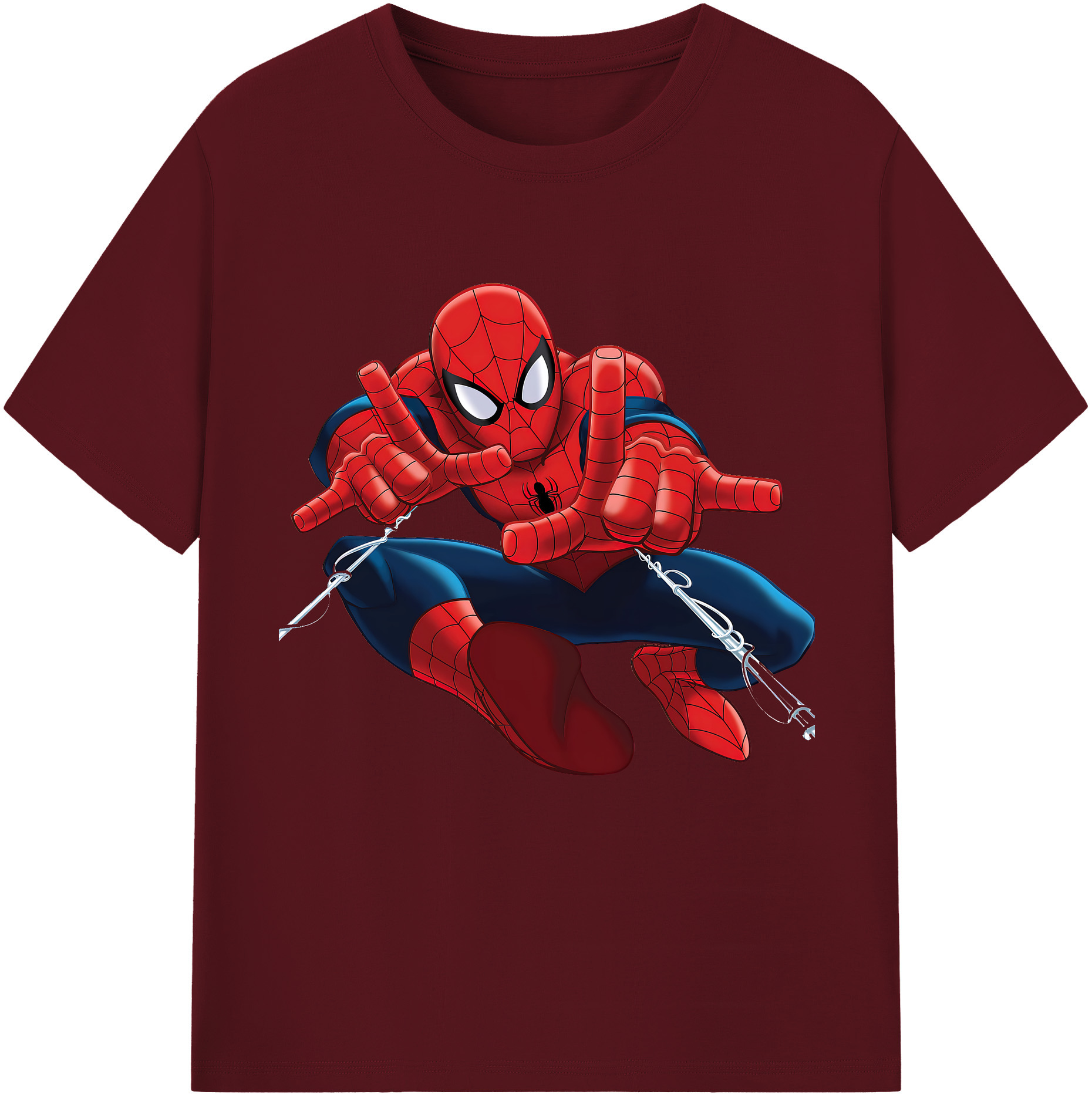 （画像用） Spider Man スパイダーマン 綿100％半袖Tシャツ（フロントプリント）